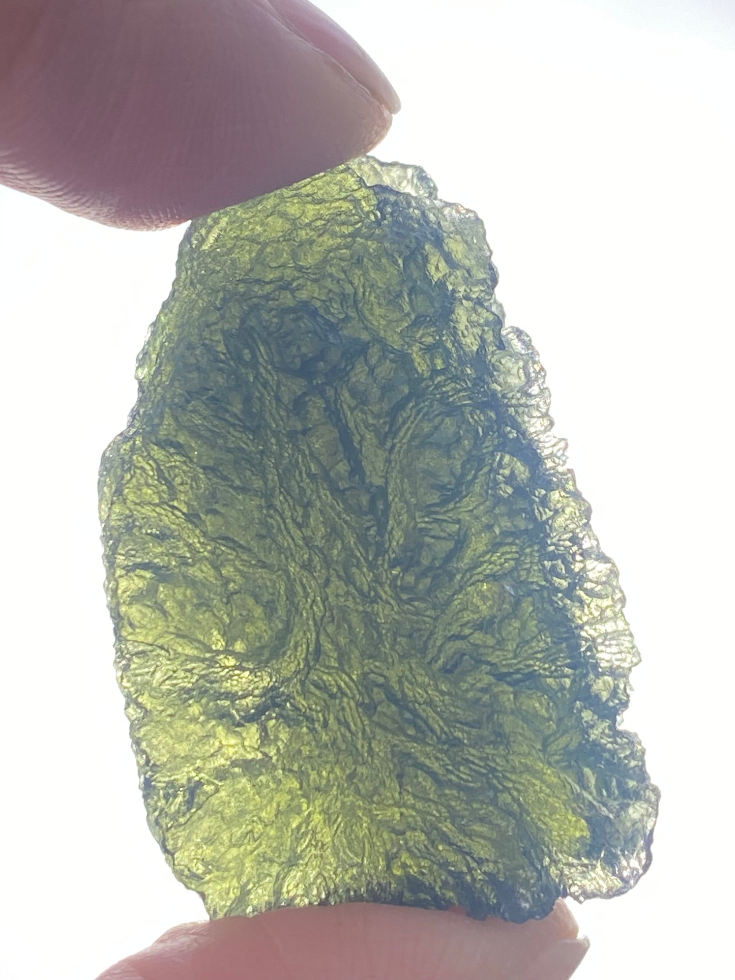 Rare Maly Chlum Moldavite Specimen with Air Bubble 10.2 grams